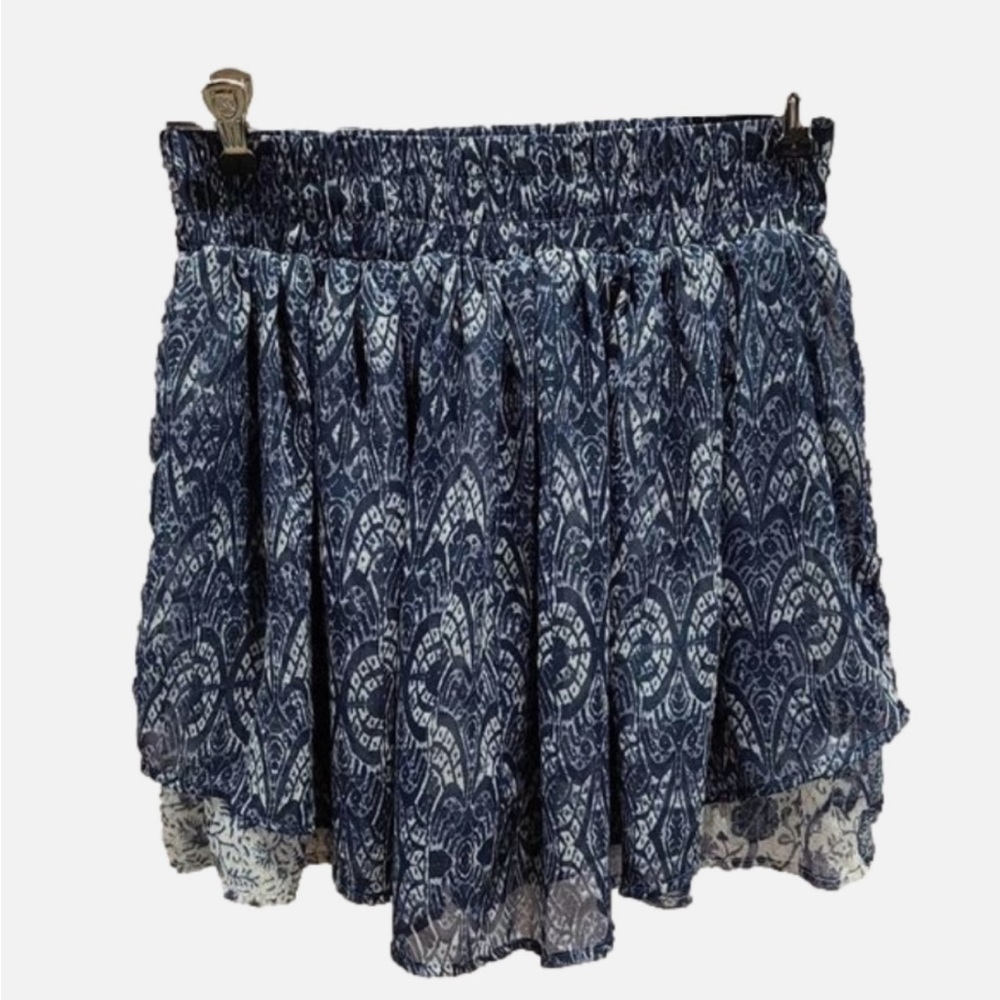 Converse One Star teen Blue and White Patterned Skirt
